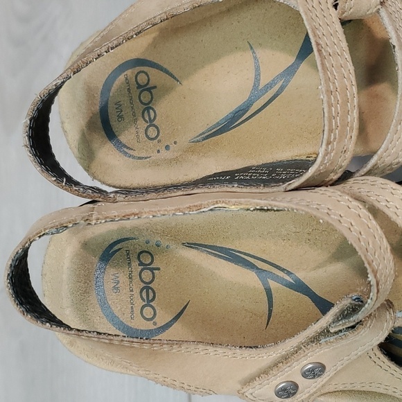 Abeo Womens Crescent Syone Leather Hook&loop Sandals shoes sz 6N - Picture 6 of 13